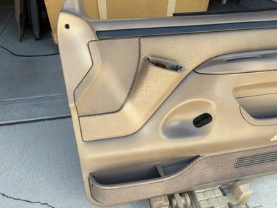 92-96 Ford OBS F-Series OE Door Panels OE Mocha (EXCELLENT)
