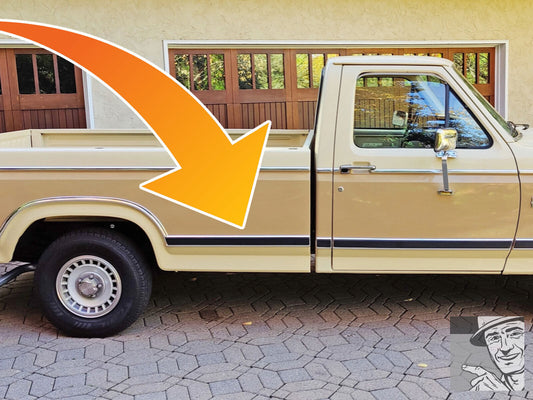 1980-1986 F-Series OE Lower Bed Trim Molding Passenger (LONGBED 8FT)