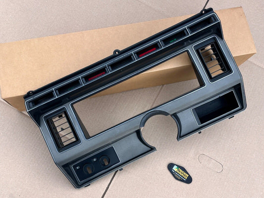 1980-1986 Ford F-Series Bronco OE Dash Instrument Cluster Bezel Silver Black Vents