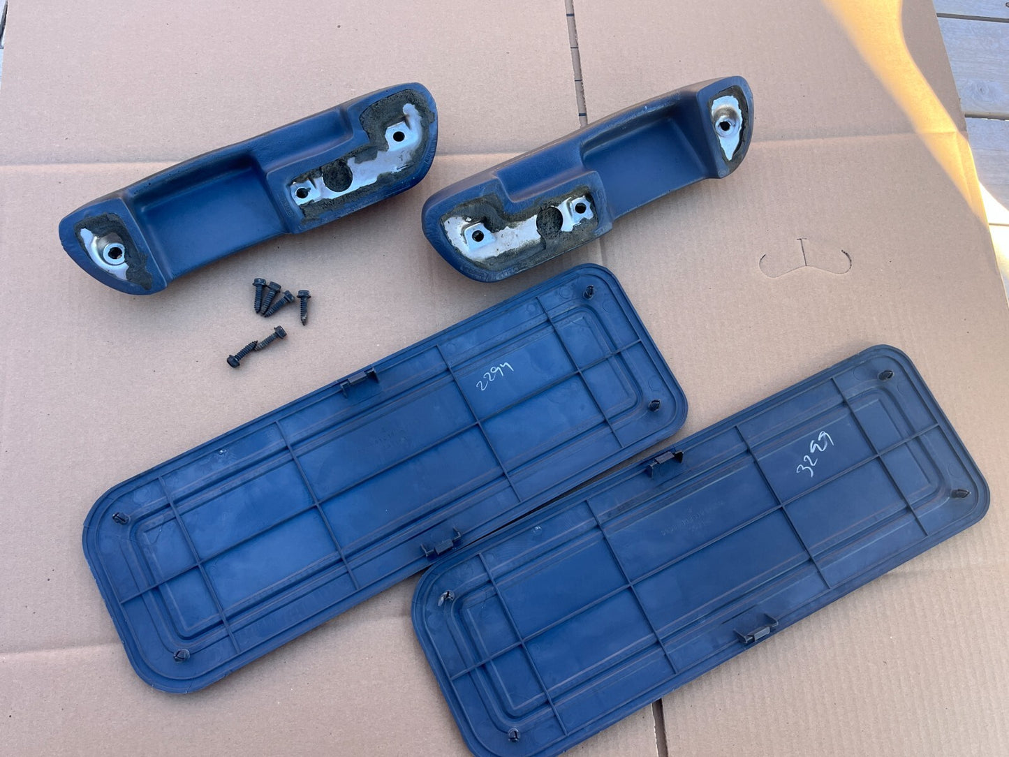 80-91 Ford Econoline Van E150 E250 OE Door Panel Inserts Armrests Accessory Kit