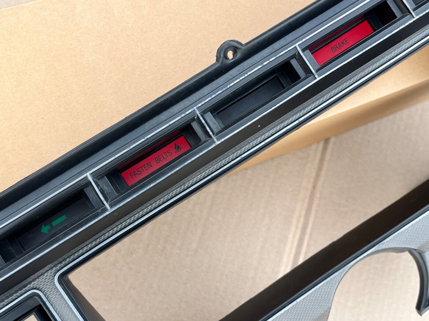 1980-1986 Ford F-Series Bronco OE Dash Instrument Cluster Bezel Silver Black Vents