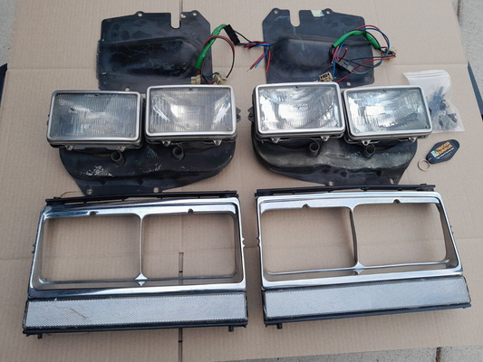1978-1985 Volvo 244 245 Four Eye Headlights, Bezels, Buckets, Pigtails