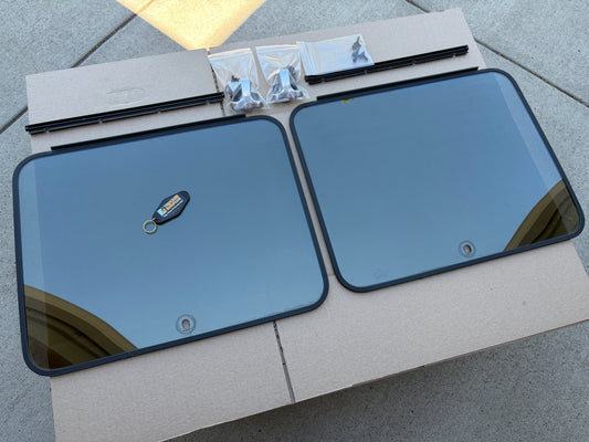 1971-1995 Chevrolet G-SERIES Van Rear Barn Door Privacy Pop Out Glass Kit