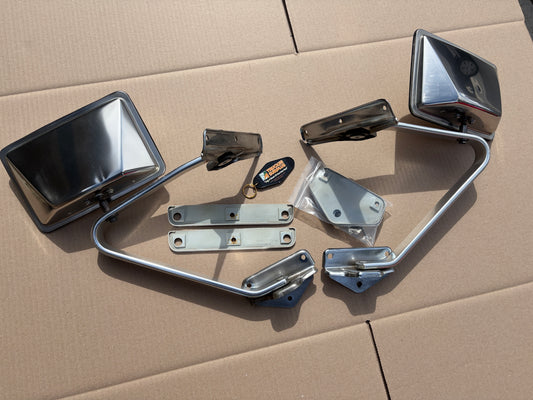 1980-1986 Ford F-SERIES BULLNOSE 6-HOLE SWING LOCK OE Side View Mirrors