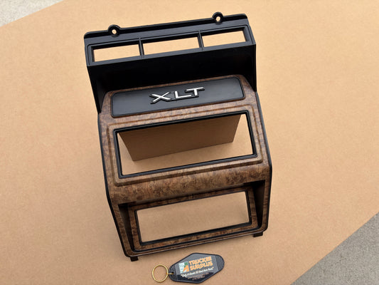 80-86 Ford F150 F250 F350 Bronco XLT Climate Radio Clock Center Bezel