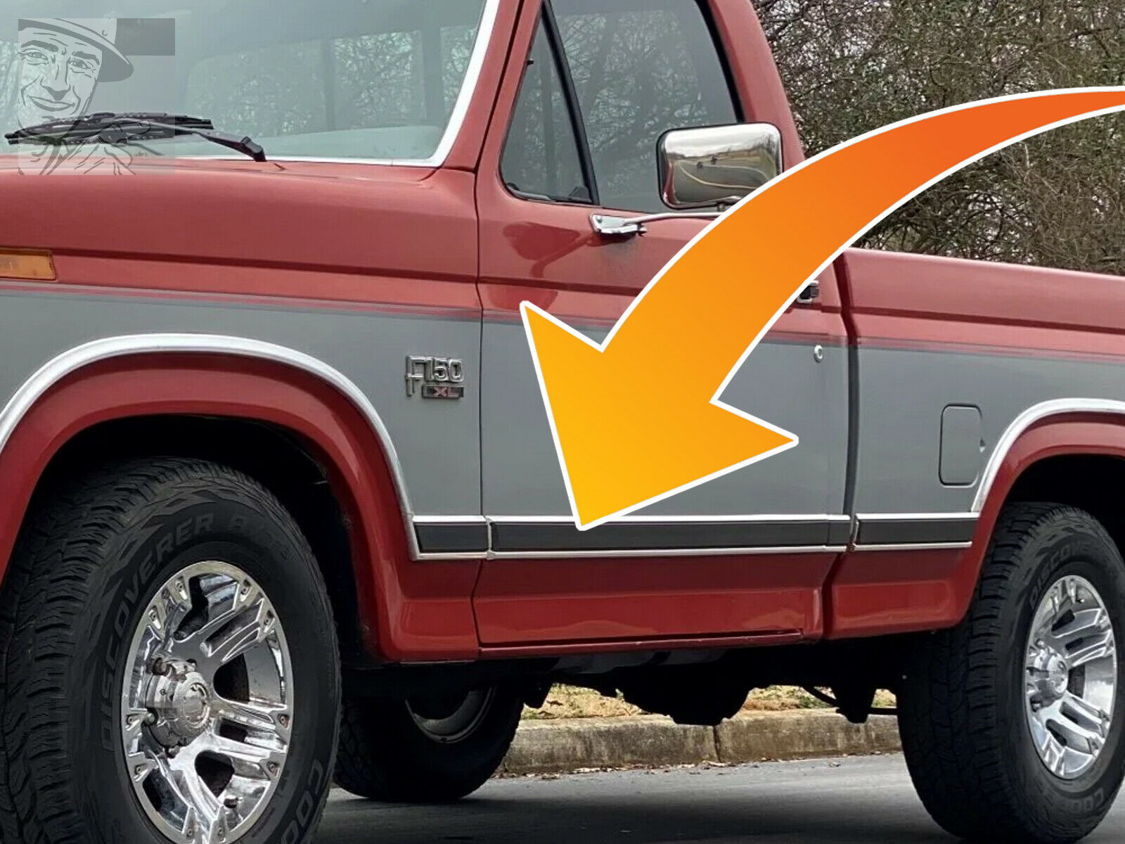 OE Driver Door Lower Body Moulding with Vinyl Insert for 1980 1981 1982 1983 1984 1985 1986 Ford F-Series F150 F250 F350 Bronco. Part Number E0TZ-1020879-AA