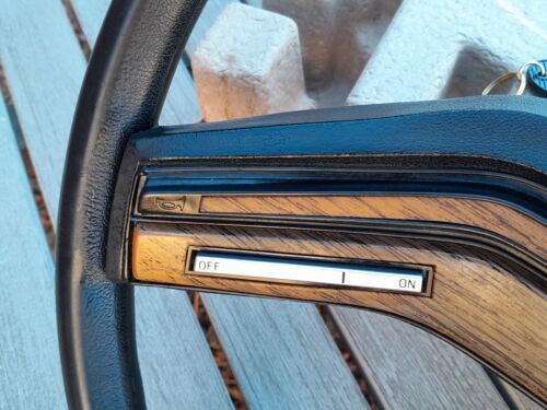 1980-1986 Ford F-Series OE Steering Wheel Woodgrain Cruise Control (THICK RIM)