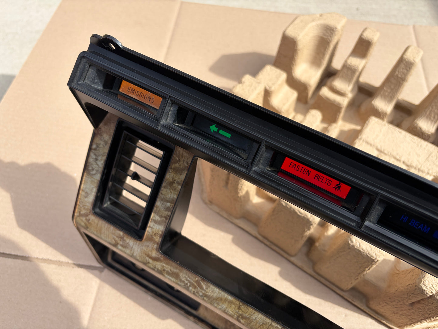 80-86 Ford F150 F250 F350 Dash Instrument Cluster Bezel Burl DIESEL 4X4