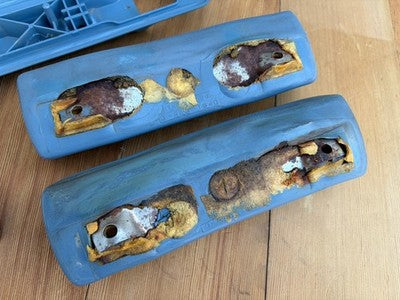 86-93 Dodge Ram Van B150 B250 B350 Armrests Door Pulls (BLUE)