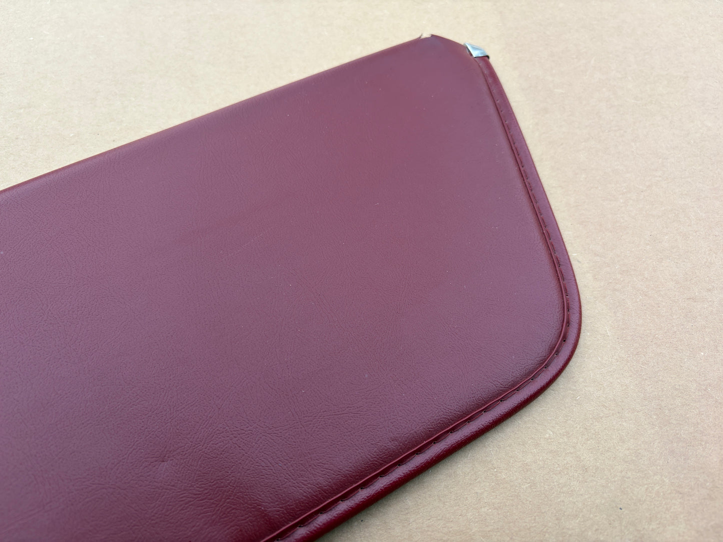 80-86 Ford F150 F250 F350 Bronco XLT OE Driver Side Sun Visor Red