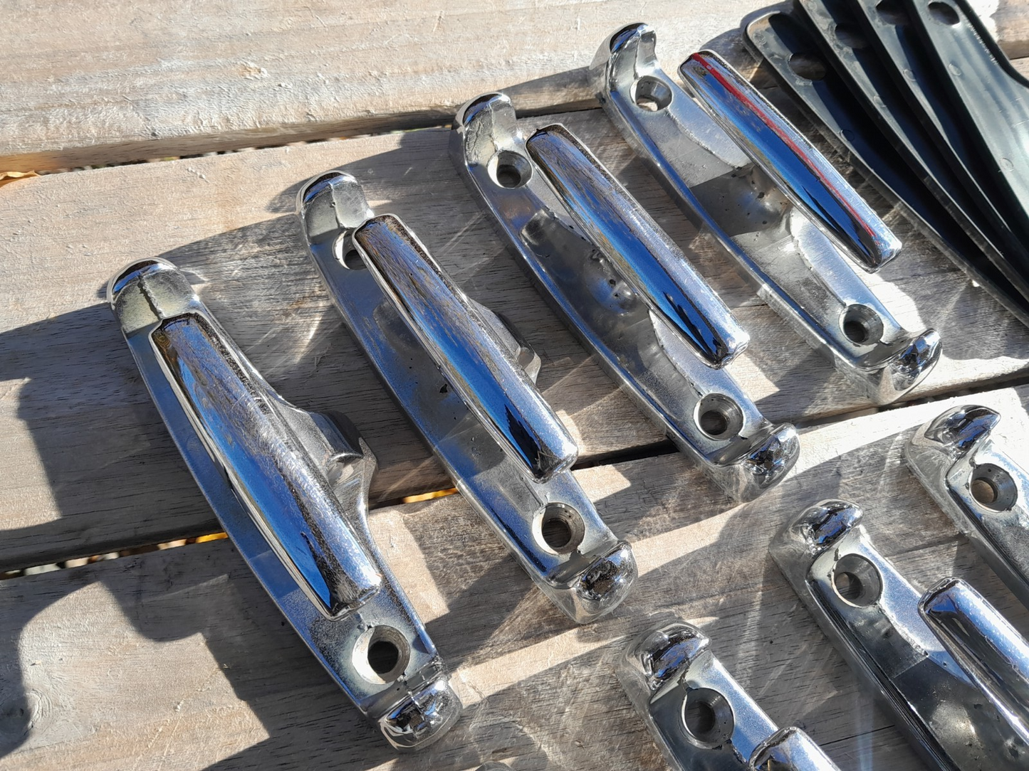 80-86 Ford F-Series BULLNOSE OE Bed Tie Downs Cleats (COMPLETE 8 pc Set)