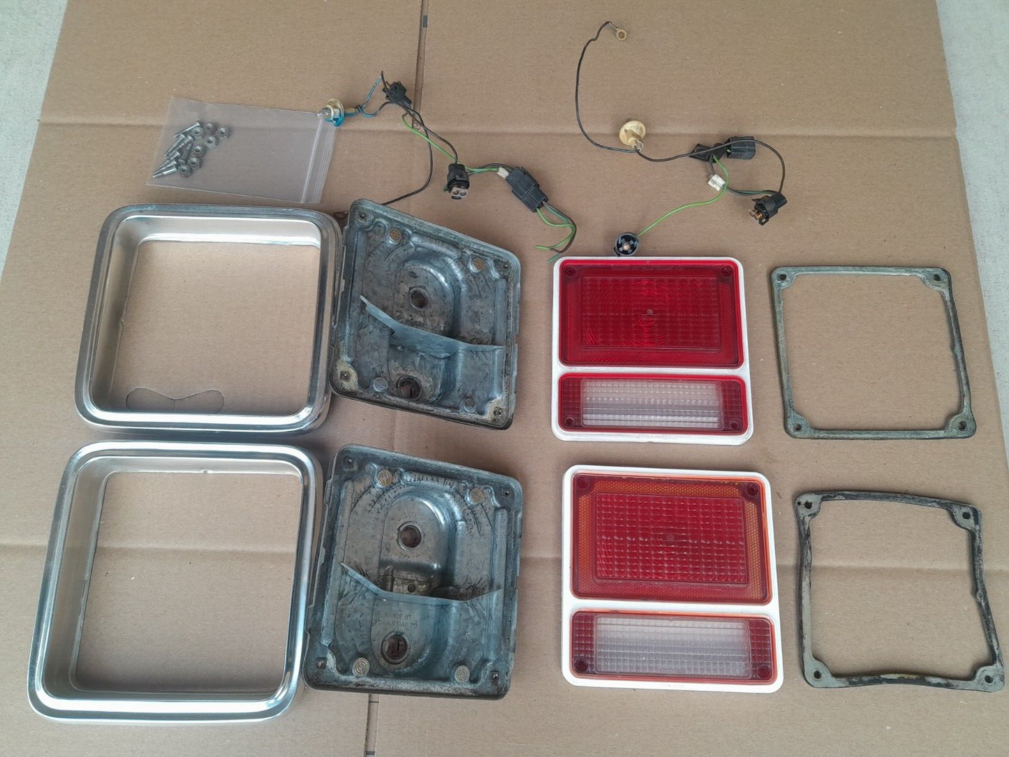 1970-1980 Chevrolet G-Series Van OE Tail Light Lenses, Buckets, Bezels, and Pigtails