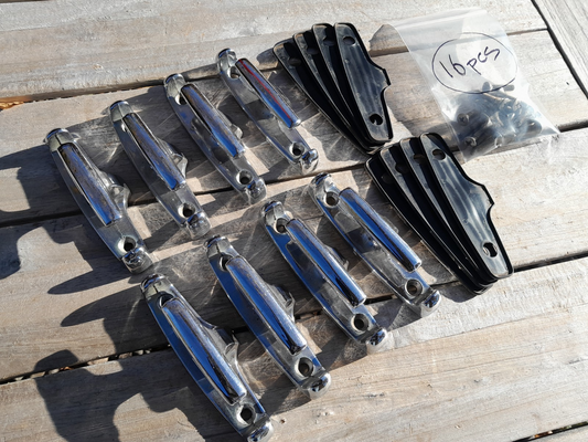 80-86 Ford F-Series BULLNOSE OE Bed Tie Downs Cleats (COMPLETE 8 pc Set)