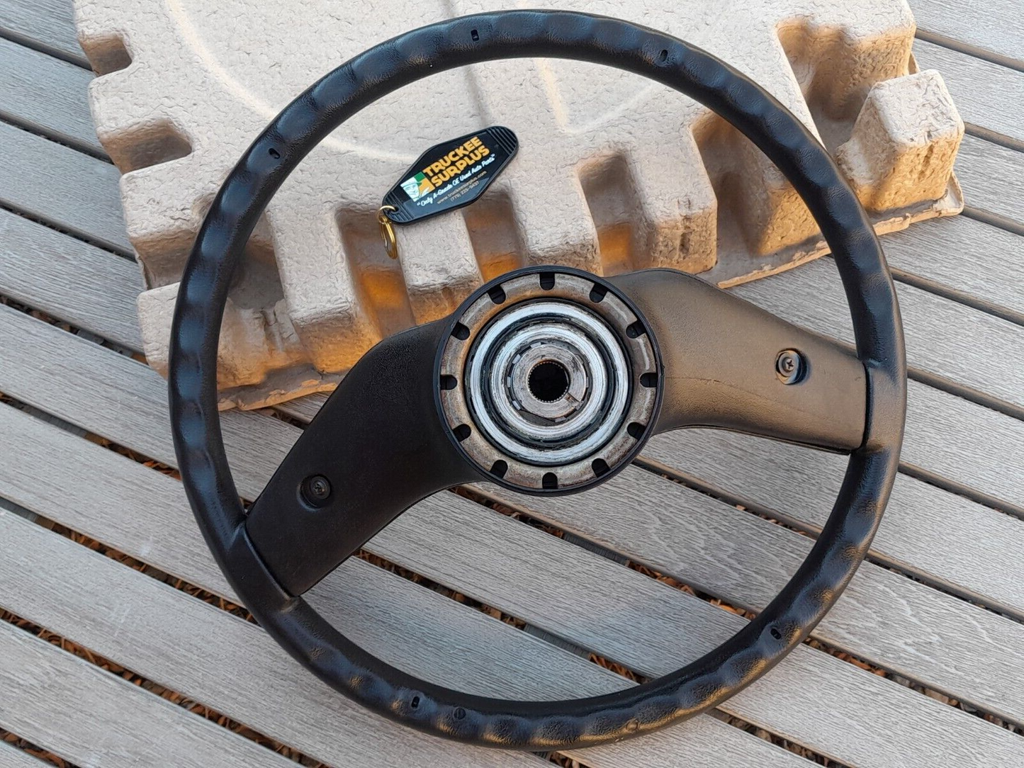 1980-1986 Ford F-Series OE Steering Wheel Woodgrain Cruise Control (THICK RIM)