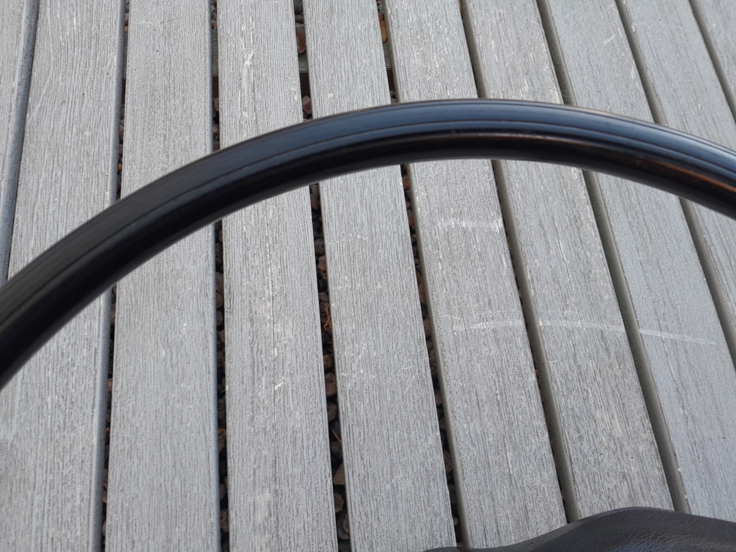 80-86 Ford F150 F250 F350 Bronco OE Steering Wheel (THIN RIM, BLUE MEDALLION)