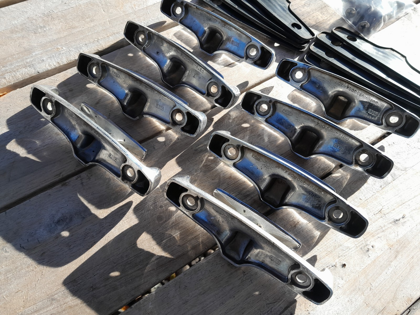 80-86 Ford F-Series BULLNOSE OE Bed Tie Downs Cleats (COMPLETE 8 pc Set)