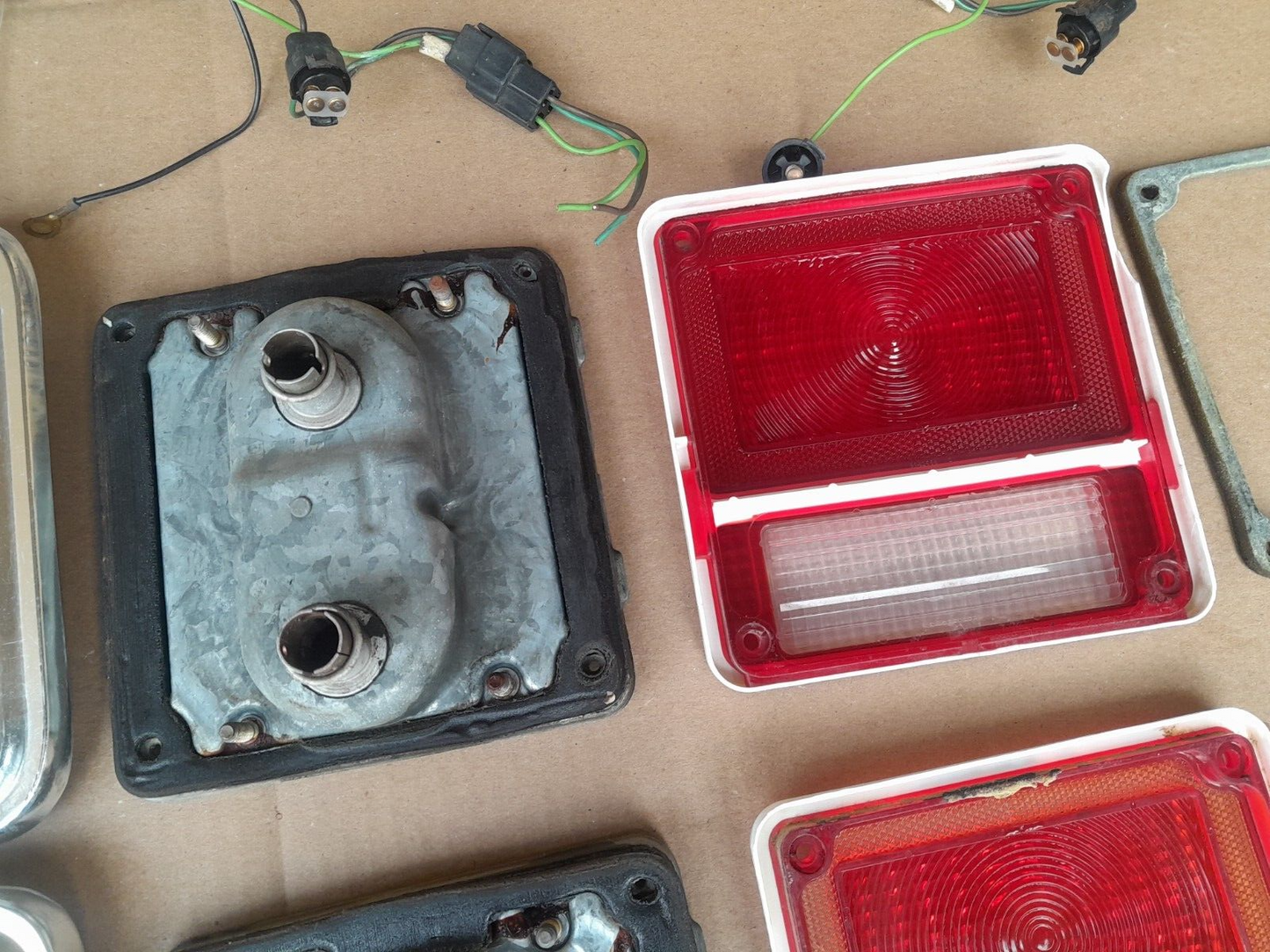 1970-1980 Chevrolet G-Series Van OE Tail Light Lenses, Buckets, Bezels, and Pigtails