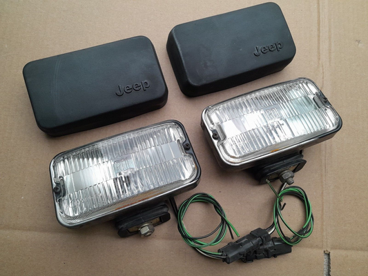 1987-1991 Jeep XJ Cherokee Wagoneer ROL OE Fog Lights with Covers