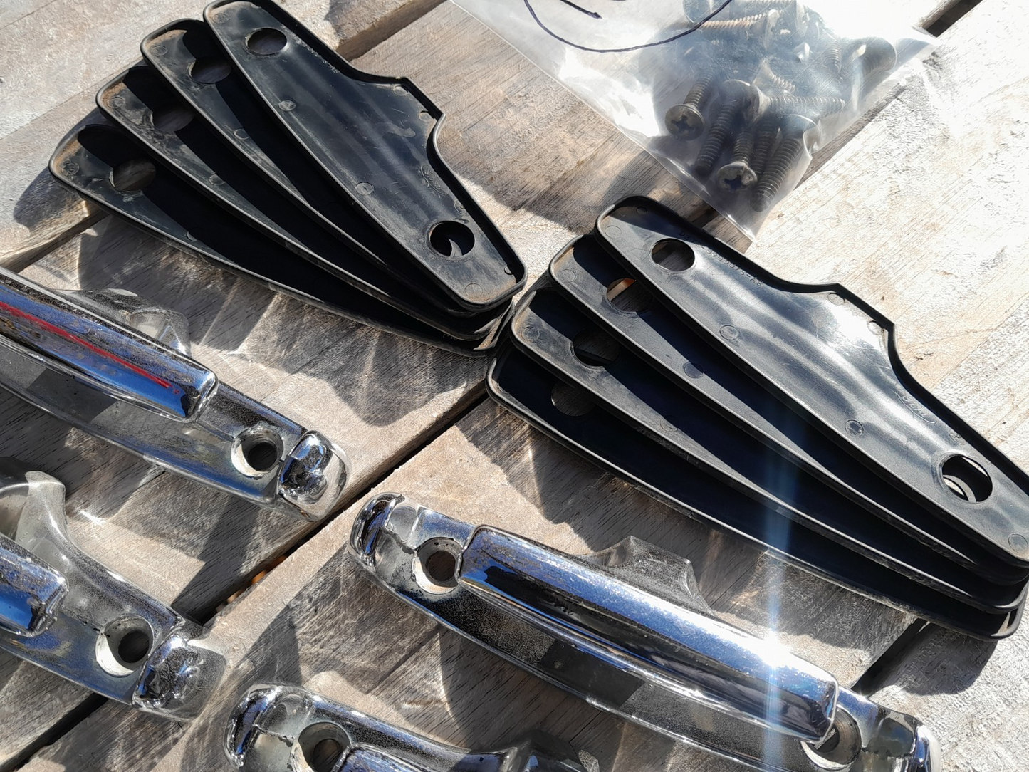80-86 Ford F-Series BULLNOSE OE Bed Tie Downs Cleats (COMPLETE 8 pc Set)