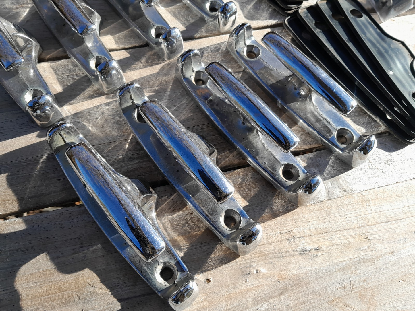 80-86 Ford F-Series BULLNOSE OE Bed Tie Downs Cleats (COMPLETE 8 pc Set)