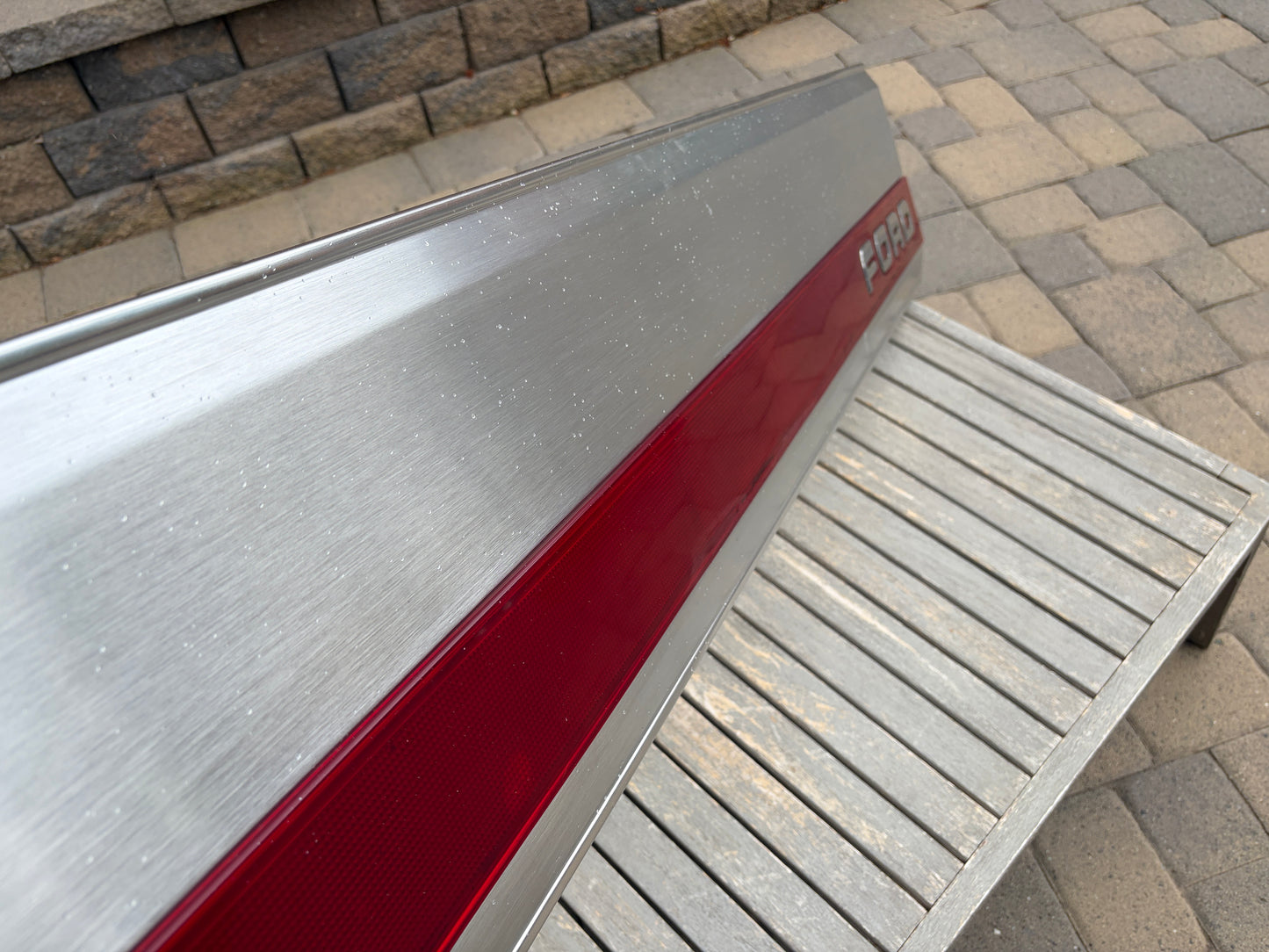 87-96 Ford F-Series OE Tailgate Trim Finish Panel Aluminum