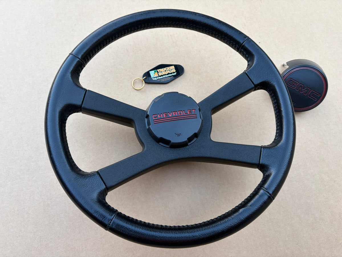 1988-1994 Chevrolet GMC Truck Suburban Blazer Steering Wheel LEATHER (ULTRA RARE) 17999237