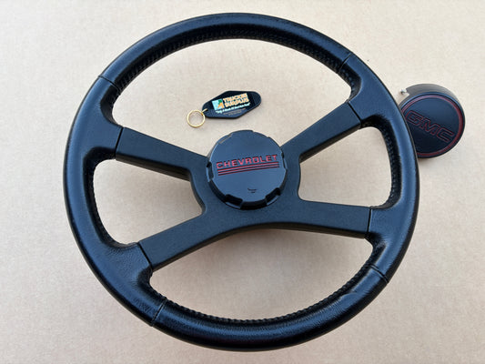 1988-1994 Chevrolet GMC Truck Suburban Blazer Steering Wheel LEATHER (ULTRA RARE) 17999237