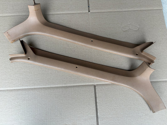 80-86 Ford F150 F250 F350 Bronco XLT A Pillar Moldings Tan (PAIR)
