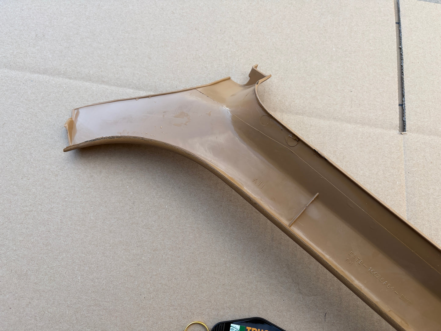 80-86 Ford F150 F250 F350 Bronco XLT A Pillar Moldings Tan (PAIR)