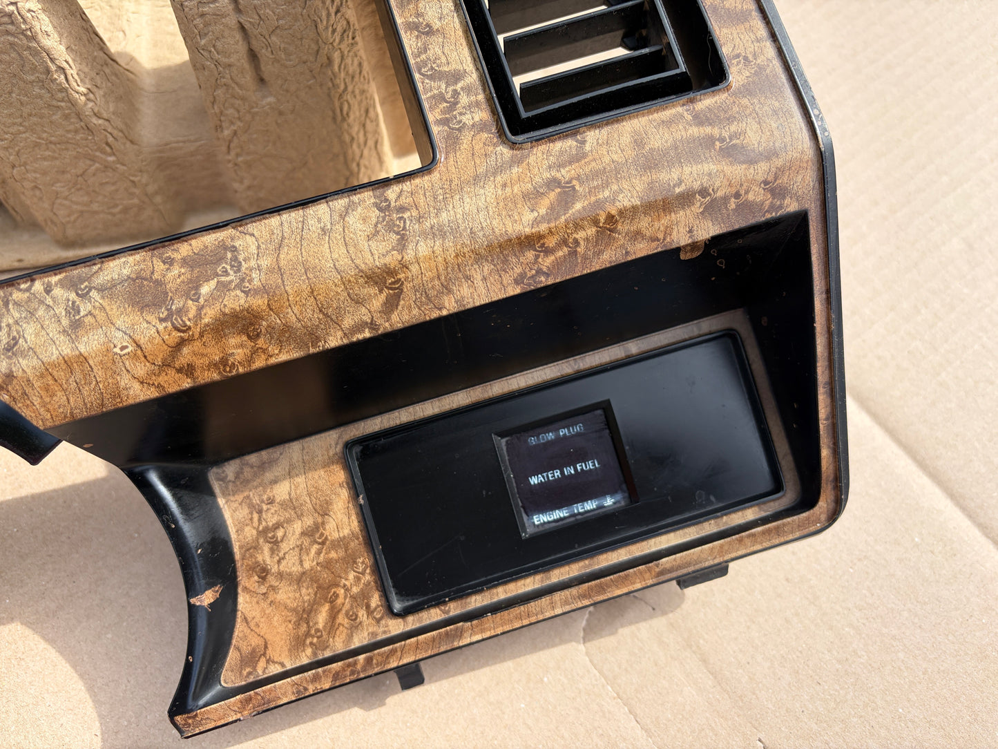 80-86 Ford F150 F250 F350 Dash Instrument Cluster Bezel Burl DIESEL 4X4