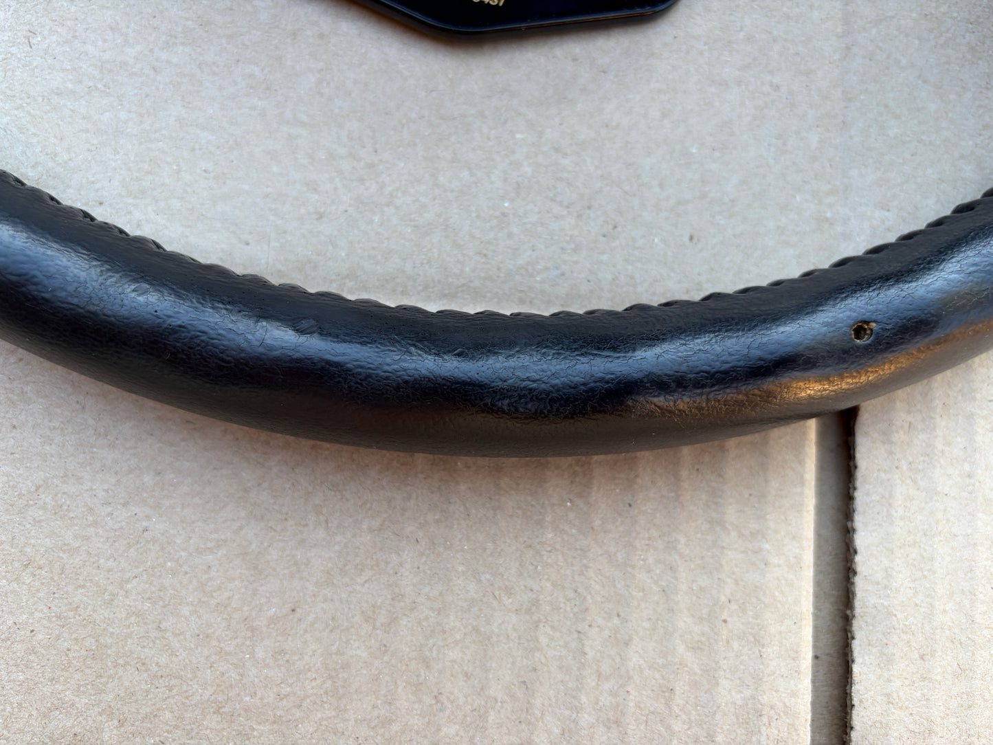 80-86 Ford F150 F250 F350 Bronco OE Steering Wheel (THICK RIM, BLUE MEDALLION)