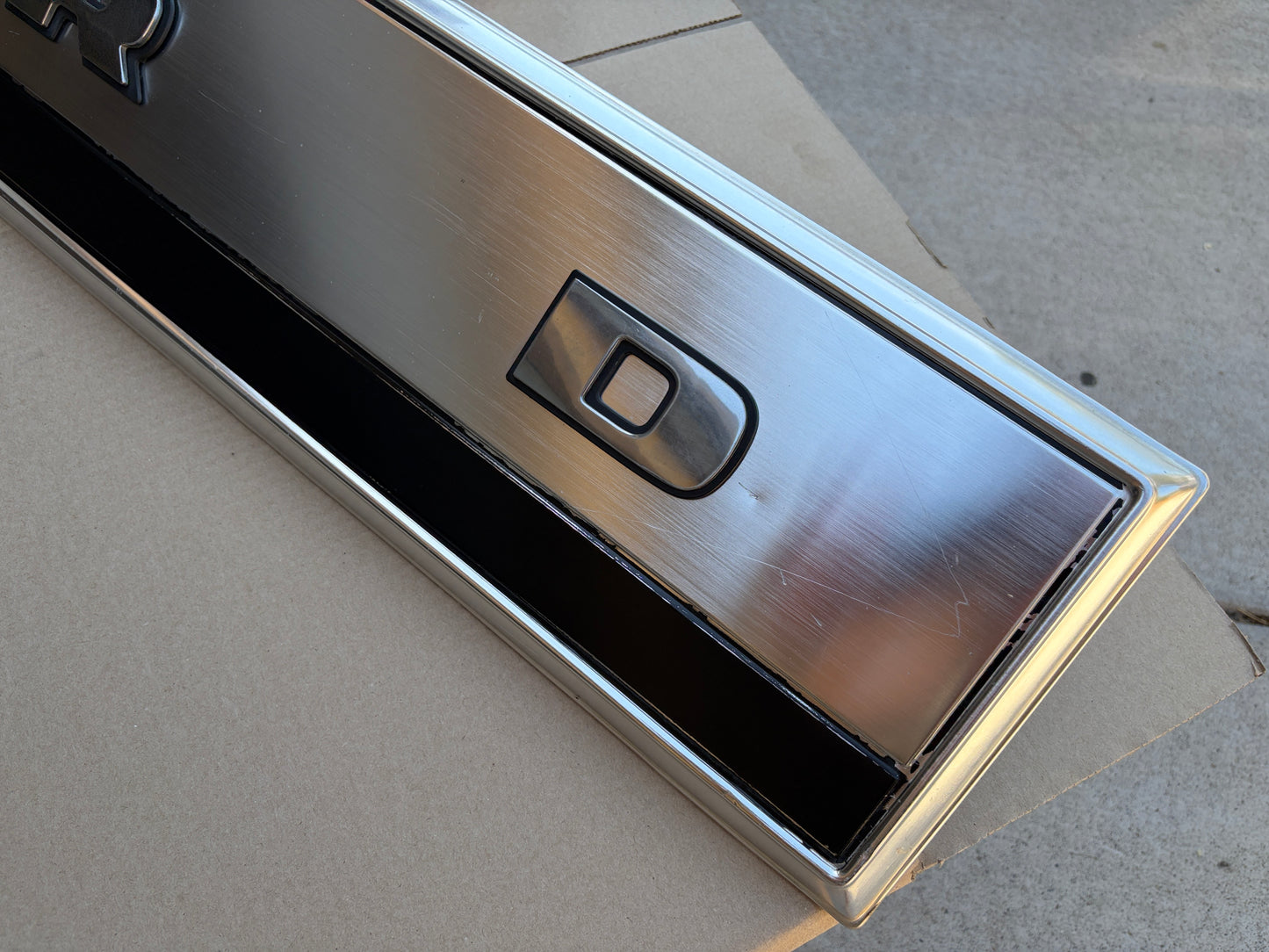 80-86 Ford F-Series Tailgate Trim Finish Panel Aluminum (EARLY STYLE)