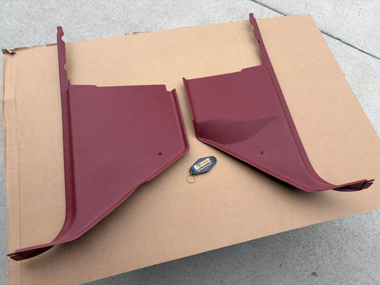 80-86 Ford F150 F250 F350 Bronco XLT Kick Panels Red (PAIR)