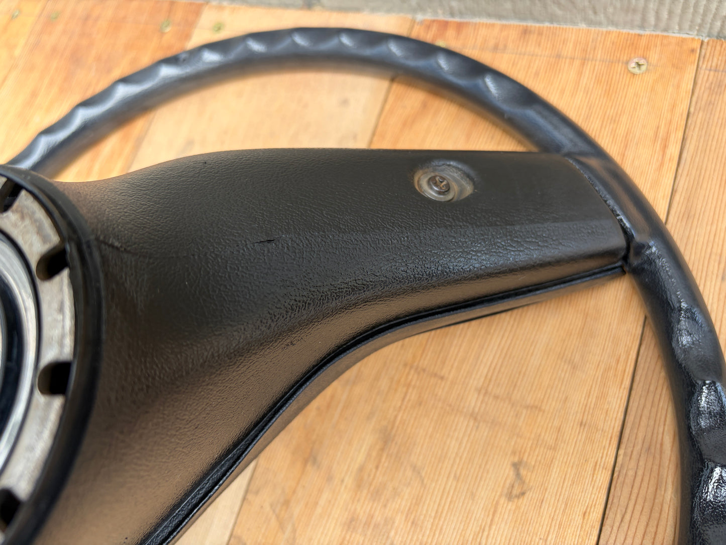 80-86 Ford F150 F250 F350 Bronco OE Steering Wheel (CRUISE / WOODGRAIN)