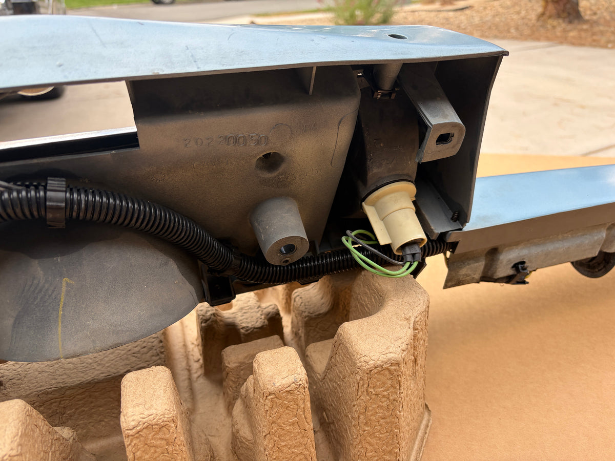 1980-1992 Cadillac Fleetwood Deville Brougham Trunk License Filler, Bracket, Reverse Light Assembly